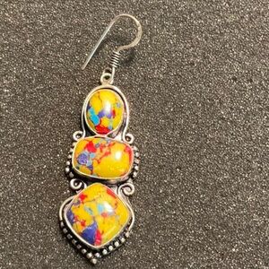 Mosaic Jasper 3 stone earring